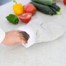 Rękawice kuchenne ochronna bawełniana beżowa 16x32 cm do kuchni 1 szt
